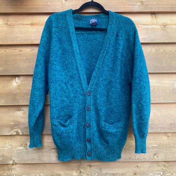Gap 100% wool vintage blue V-neck cardigan sweater - Picture 1 of 5